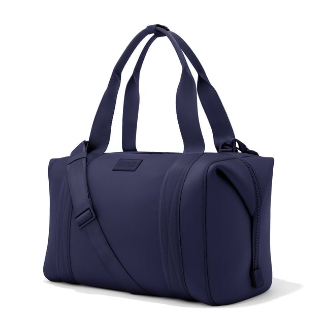 Large Landon Carryall in  navy blue, side view