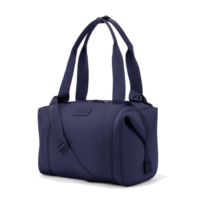 Medium Landon Carryall in  navy blue, side view