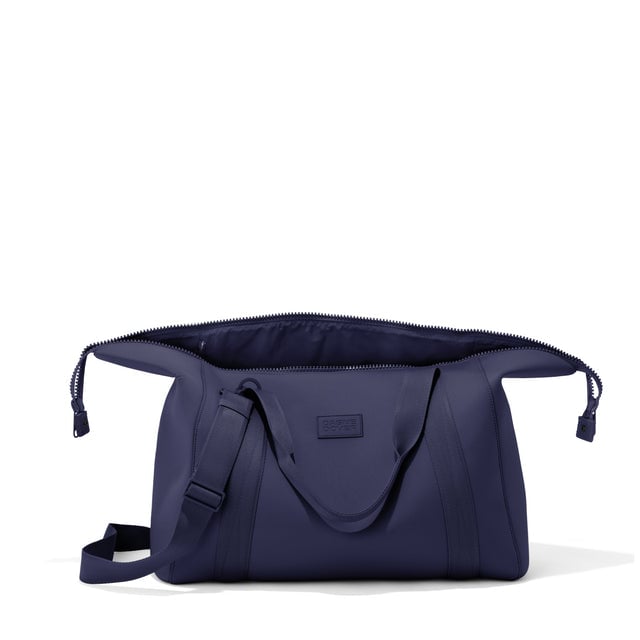 Extra Large Landon Carryall in  navy blue unzipped