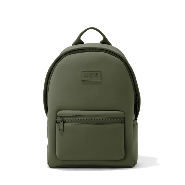 Dagne Dover medium Dakota Neoprene Backpack in a cool green-grey.