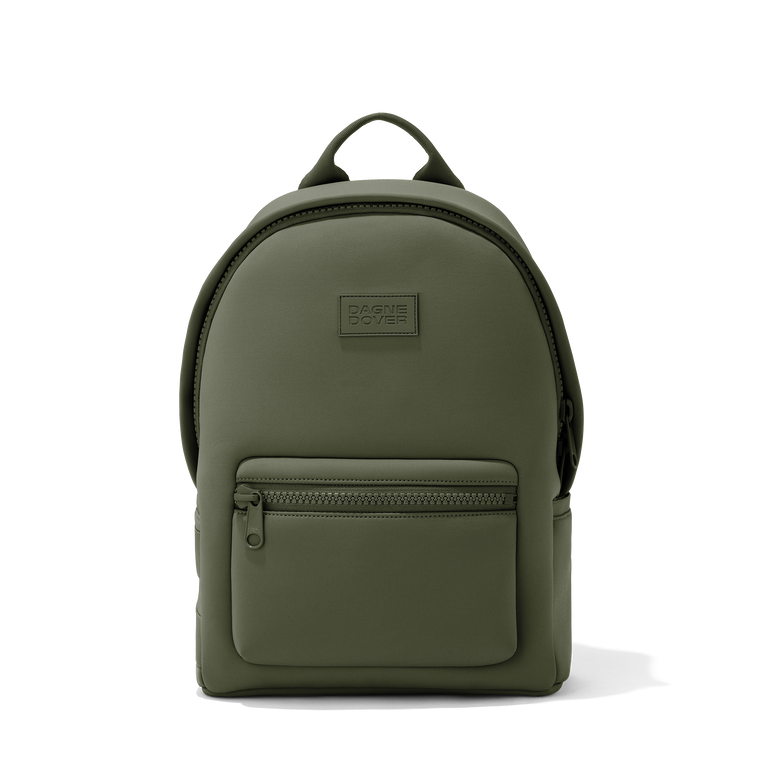 Dagne Dover medium Dakota Neoprene Backpack in a cool green-grey.