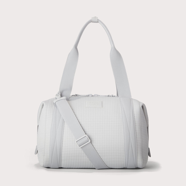 Dagne Dover Medium Landon Carryall in a muted light grey with classic waffle texture. EDEAE8 