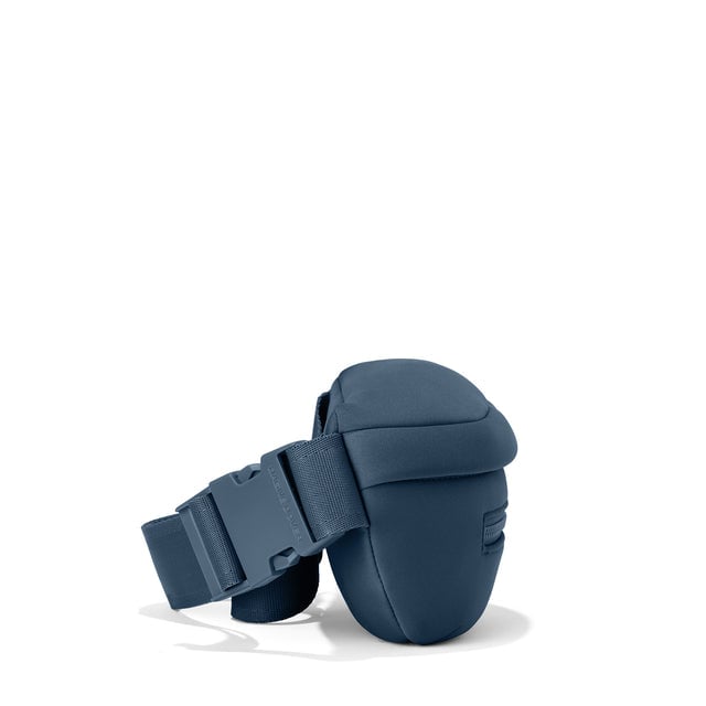 Dagne Dover Ace Fanny Pack in moonlight blue seen from the side.