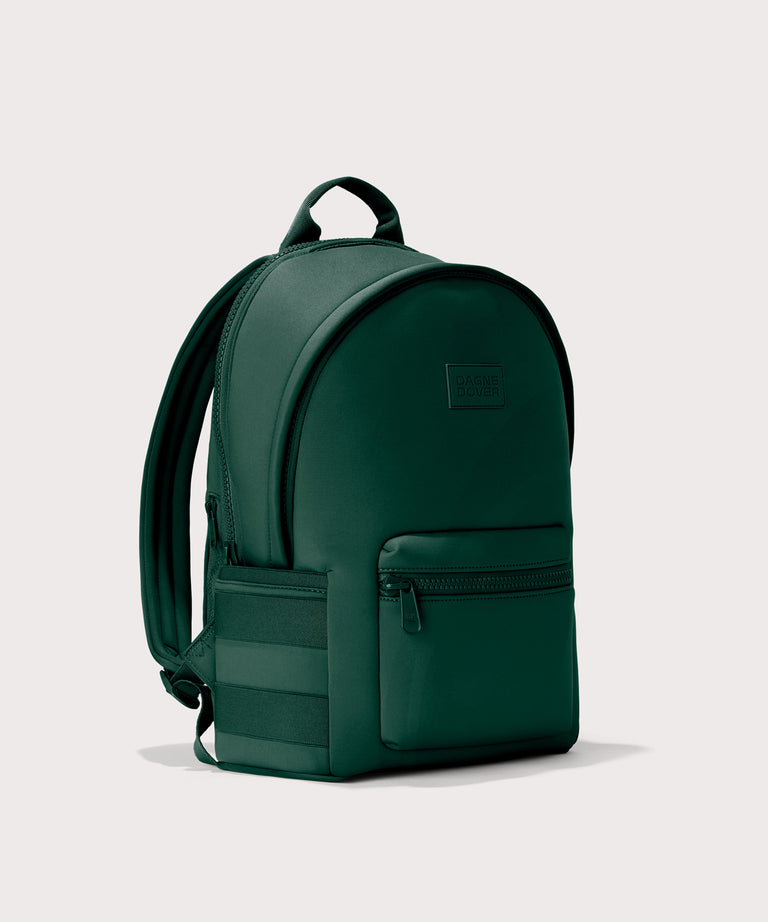 Large Dakota in a saturated, jewel-toned deep green with bold blue undertones., side angle view
