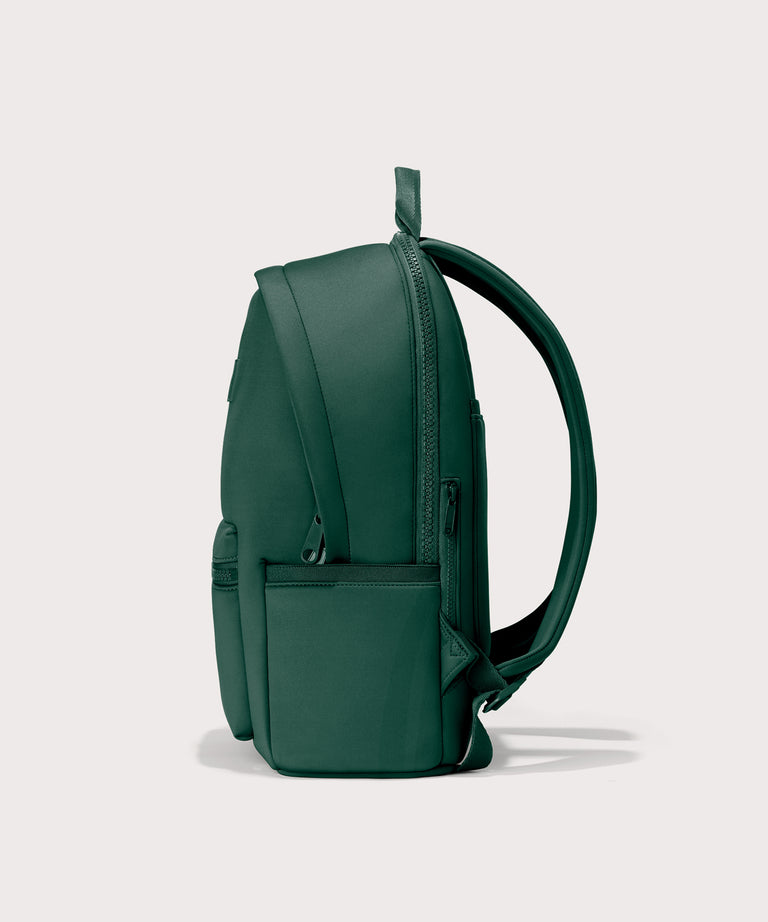 Large Dakota in a saturated, jewel-toned deep green with bold blue undertones., side view

