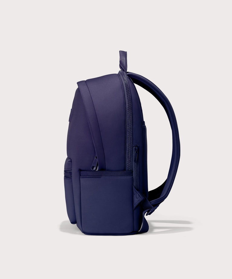 Large Dakota in a jewel-toned, deep blue with strong purple undertones., side view
