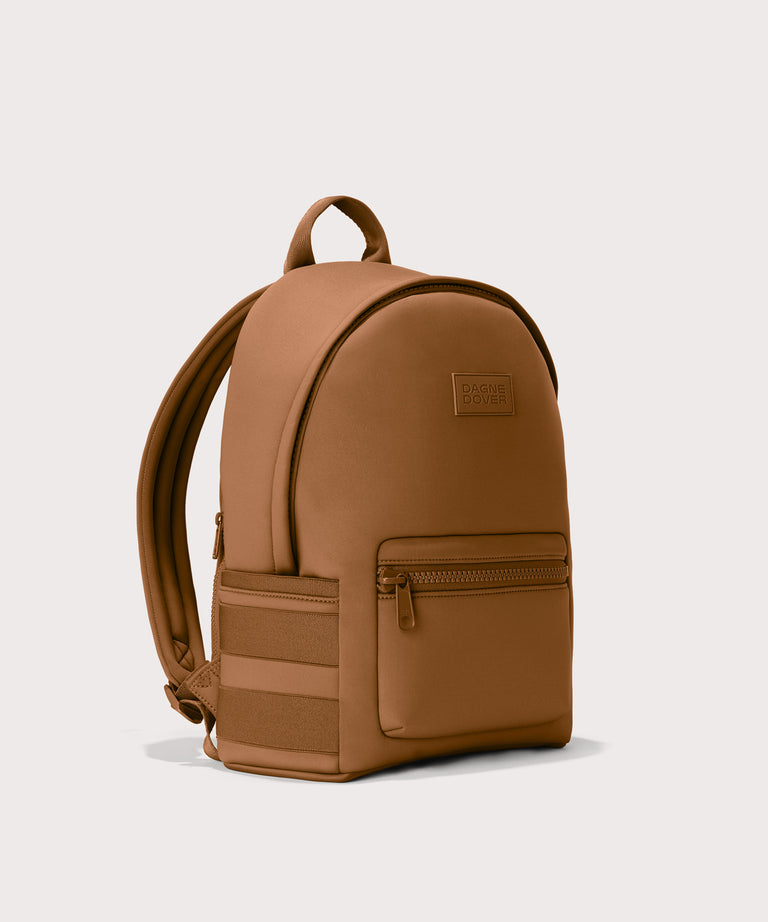Medium Dakota in a saturated, warm medium-brown with burnt orange undertones., side angle view
