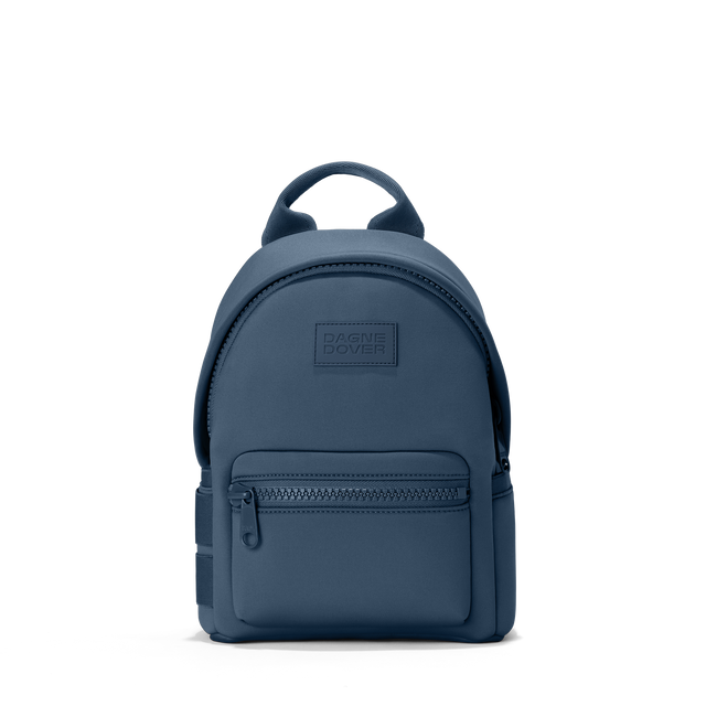 Dagne Dover small Dakota Neoprene Backpack in moonlight blue.