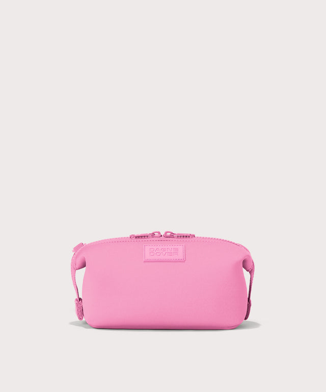 Dagne Dover Small Hunter Toiletry Bag in a true bubble gum pink.