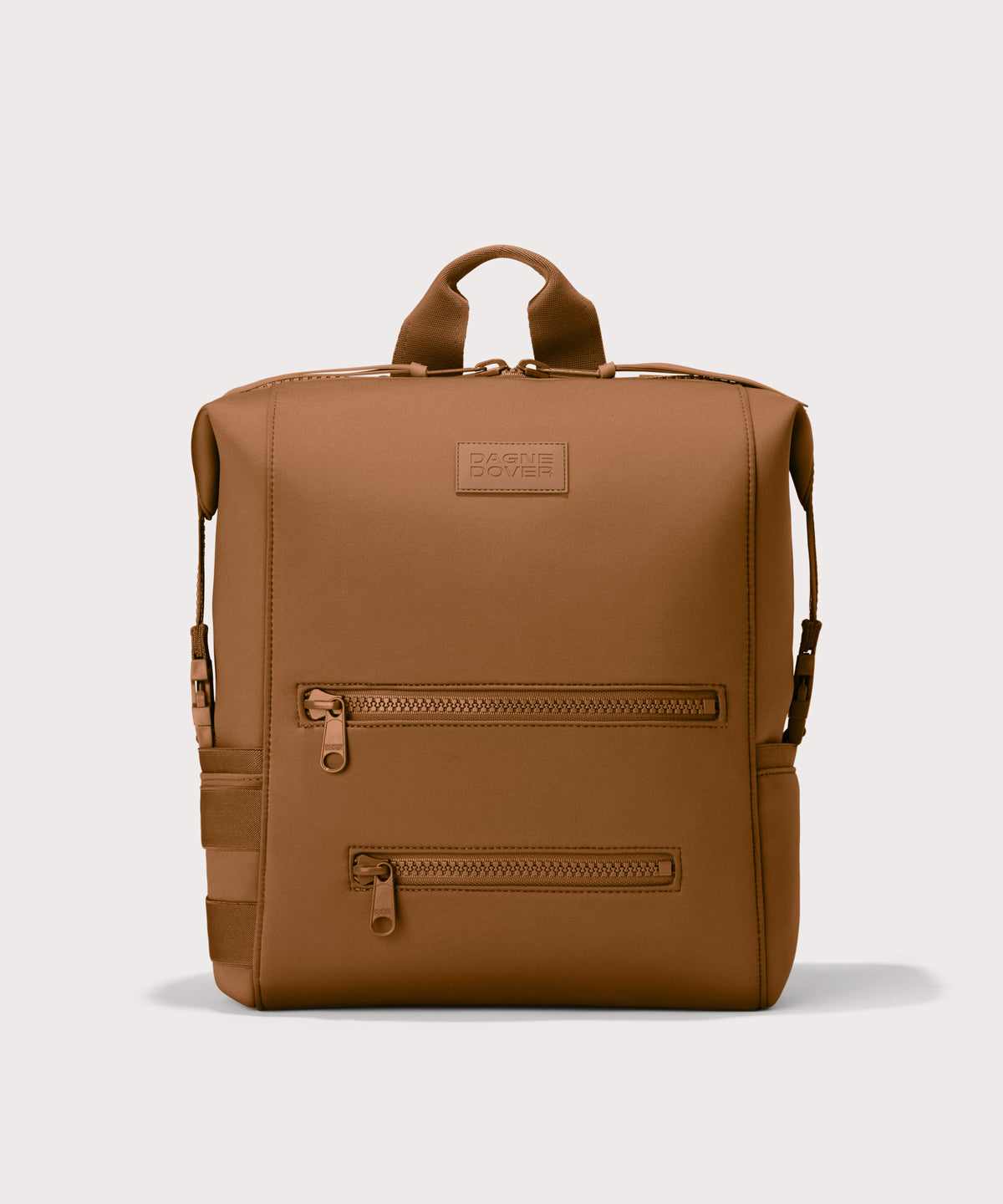 Large Indi backpack in a saturated, warm medium-brown with burnt orange undertones.
