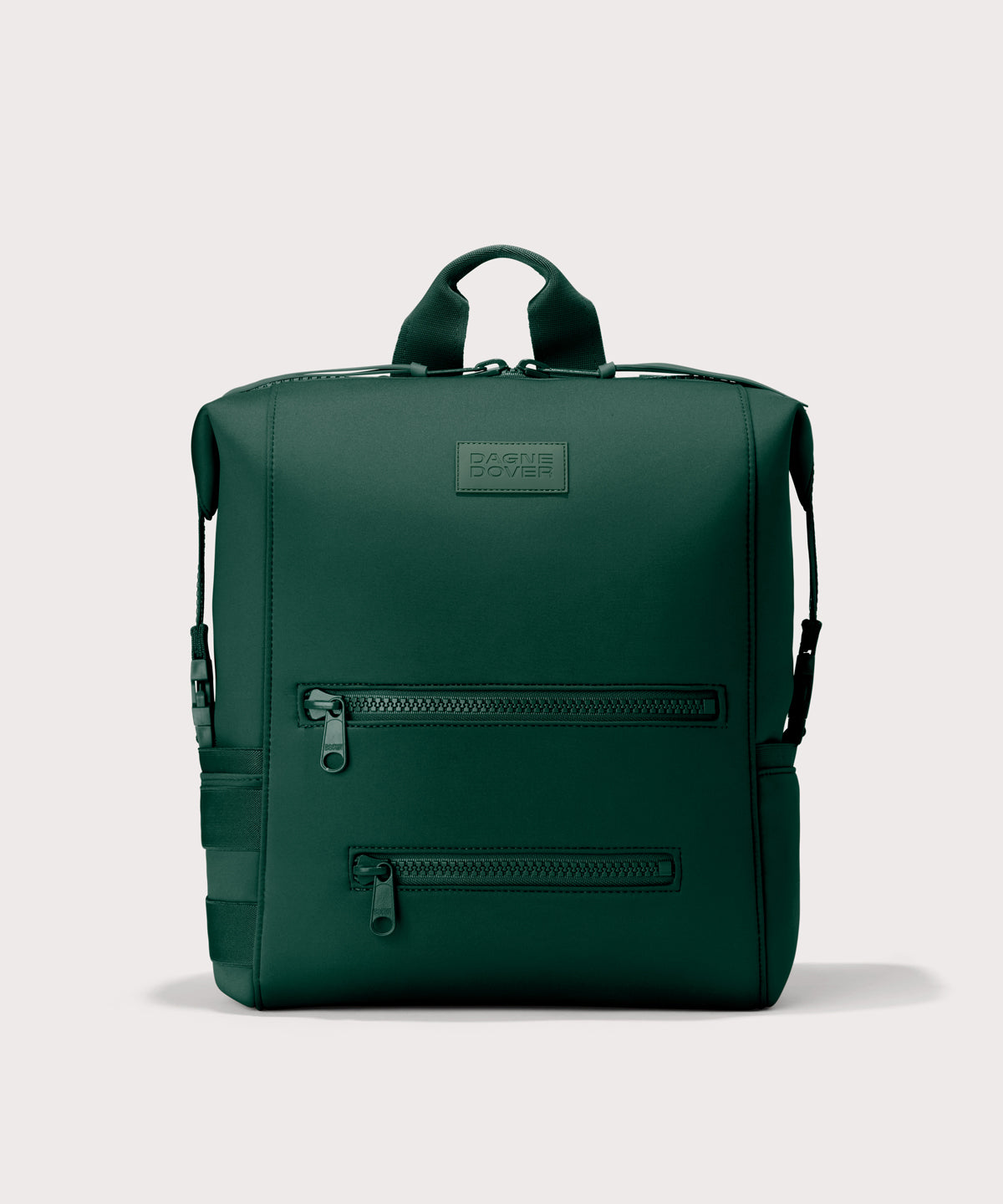 Large Indi backpack in a saturated, jewel-toned deep green with bold blue undertones.
