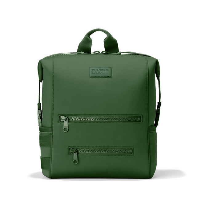 Dagne Dover Large Indi Diaper Backpack in a rich, classic forest green.
