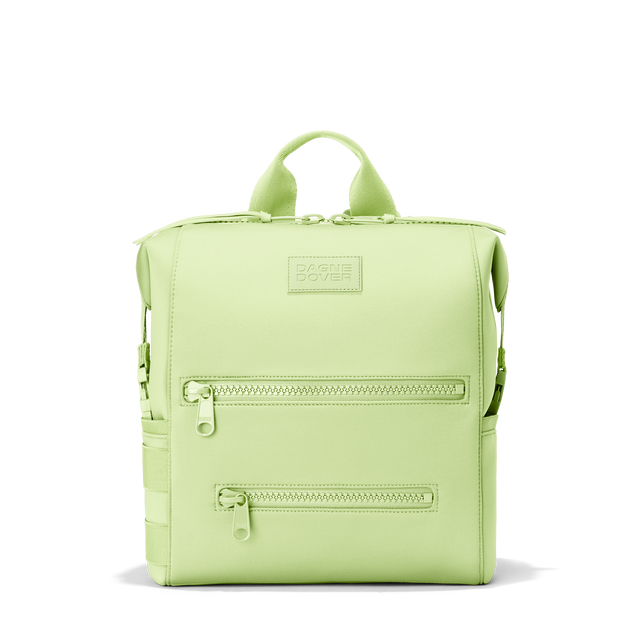 Dagne Dover Medium Indi Diaper Backpack in a vibrant, creamy green.
