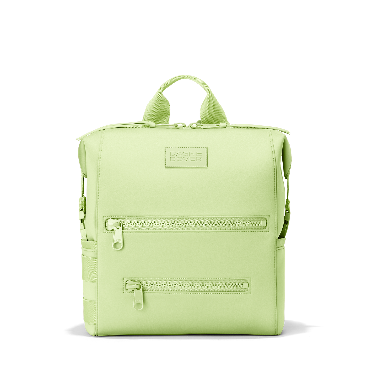 Dagne Dover Medium Indi Diaper Backpack in a vibrant, creamy green.