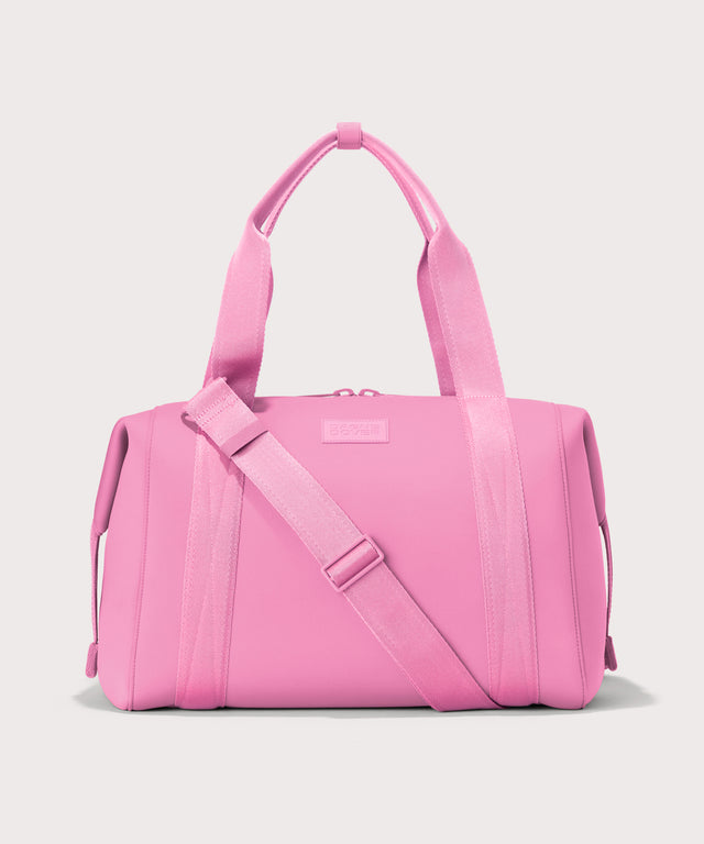 Dagne Dover Large Landon Carryall in a true bubble gum pink.