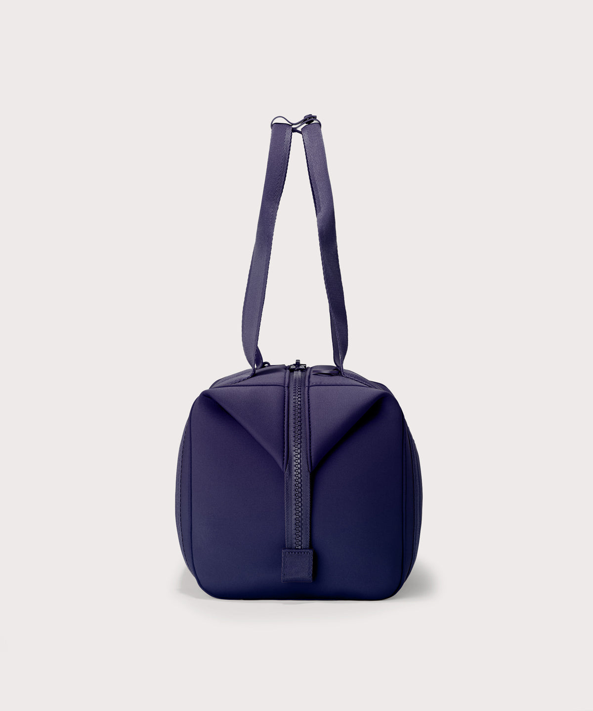 Medium Landon Carryall in a jewel-toned, deep blue with strong purple undertones, side view
