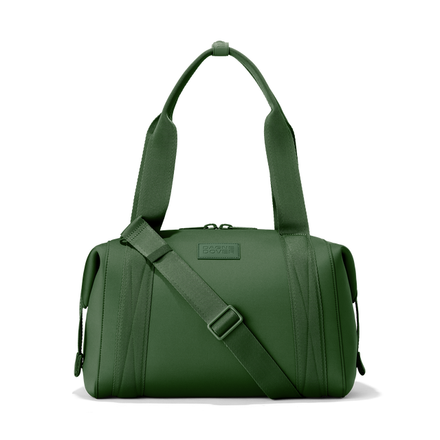 Dagne Dover medium Landon Carryall in a rich, classic forest green. 

