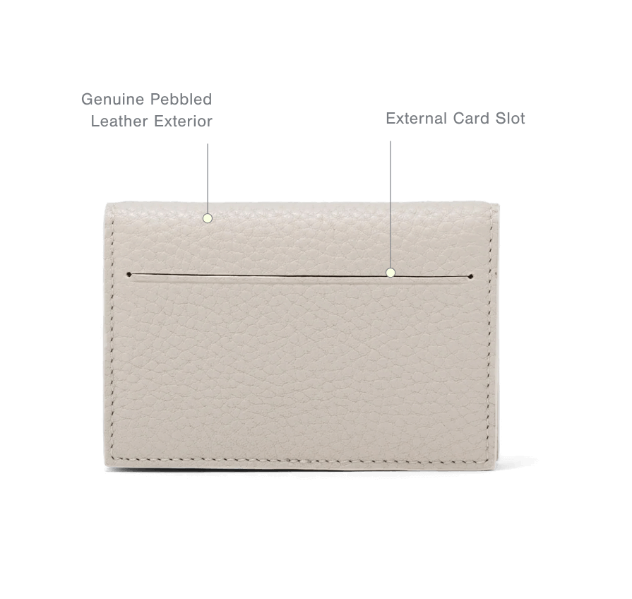 Accordion Card Case - Expandable Pebbled Leather Card Case
