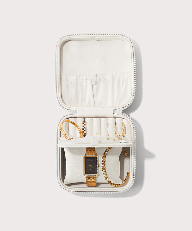 Frankie Jewelry Case in Moonbeam, Large