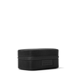 Dagne Dover Small Frankie Jewelry Case in black seen from an angle.