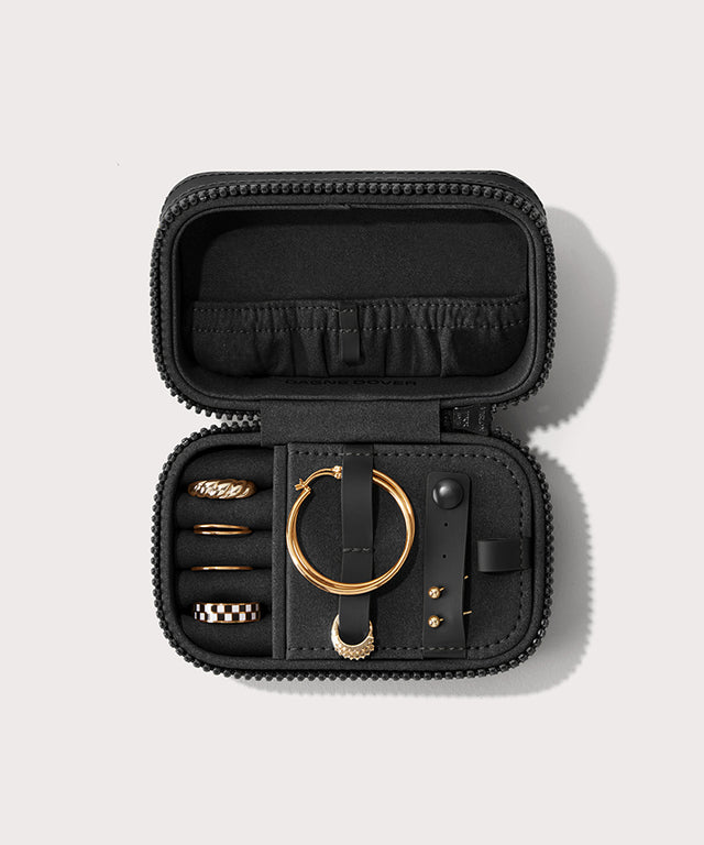 Frankie Jewelry Case in Onyx, Small