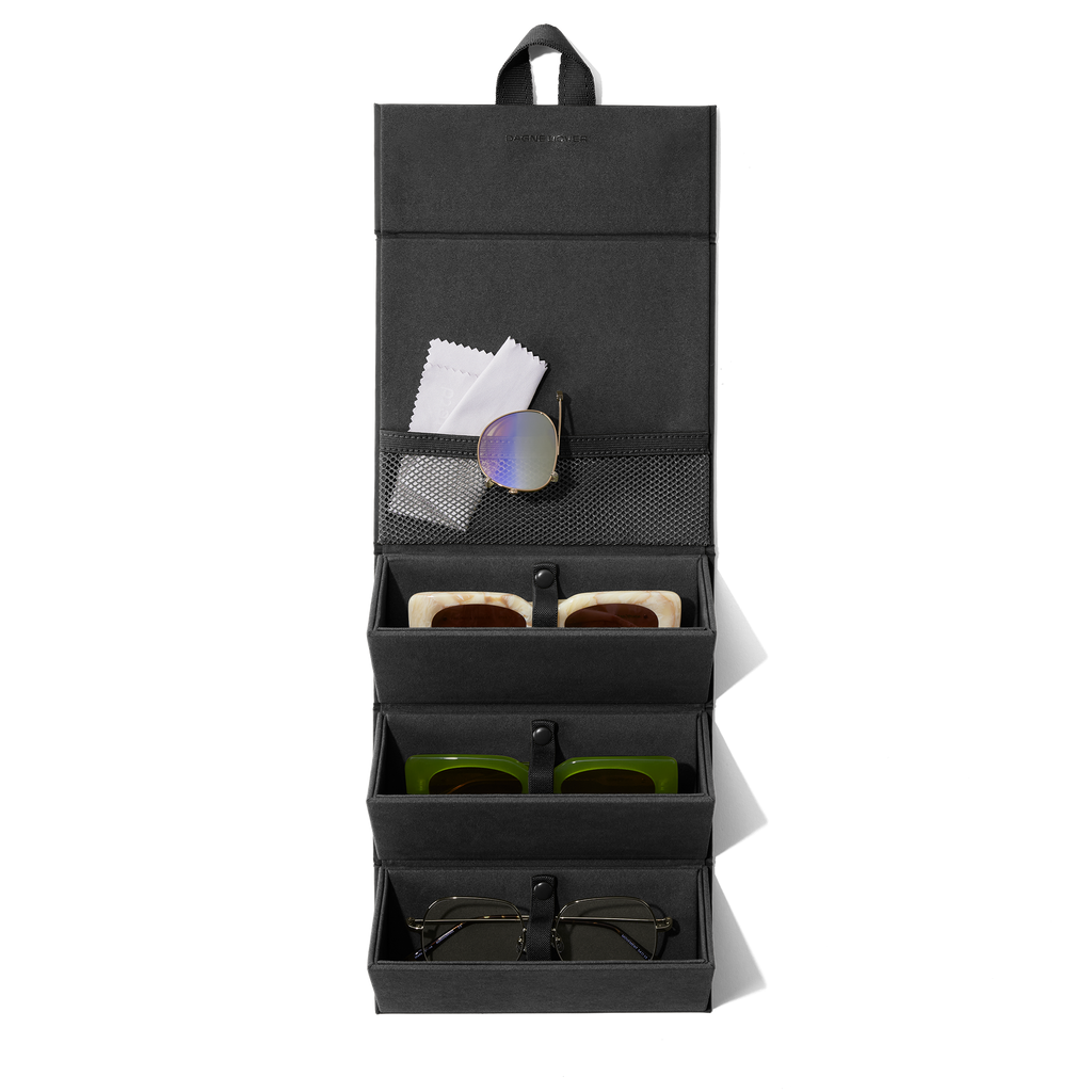 Foldable top sunglasses case