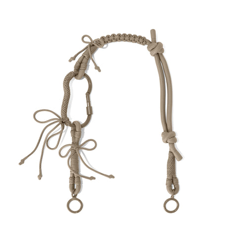 Dagne Dover Corded Adjustable Crossbody Strap In Khaki In Khaki