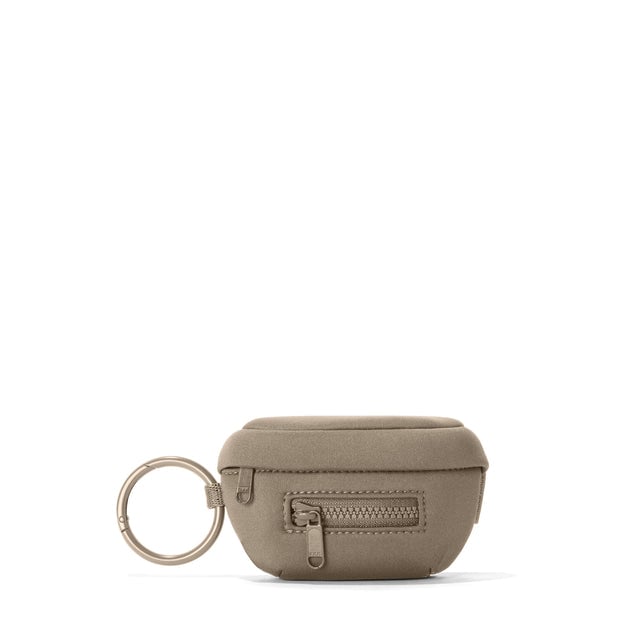 Dagne Dover Ace Keychain in a medium-dark, creamy tan.