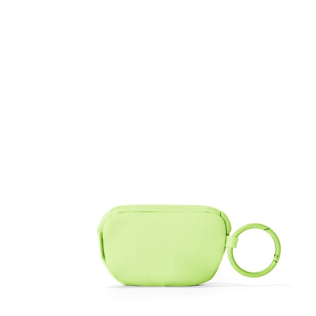 Dagne Dover Ace Keychain in a vibrant, creamy green seen from the back.