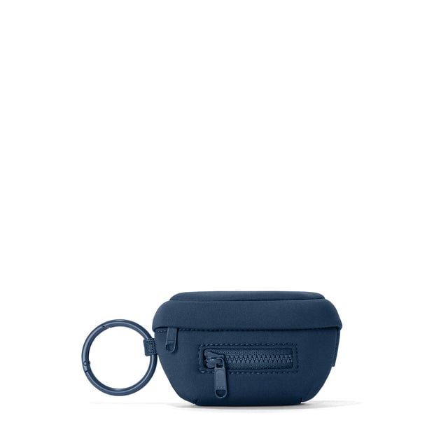 Dagne Dover Ace Keychain in a medium grey-blue with a touch of turquoise.