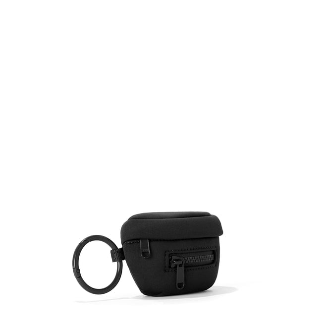 Dagne Dover Ace Keychain in black seen from an angle.