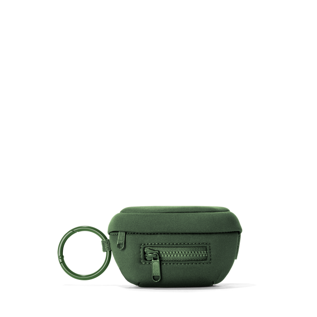 Dagne Dover Ace Keychain in a rich, classic forest green.
