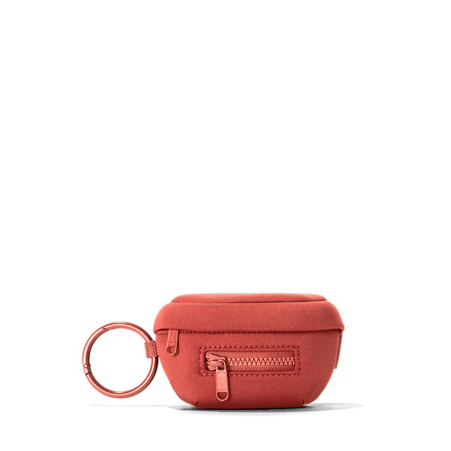 Dagne Dover Ace Keychain in a poppy, vintage wash red.