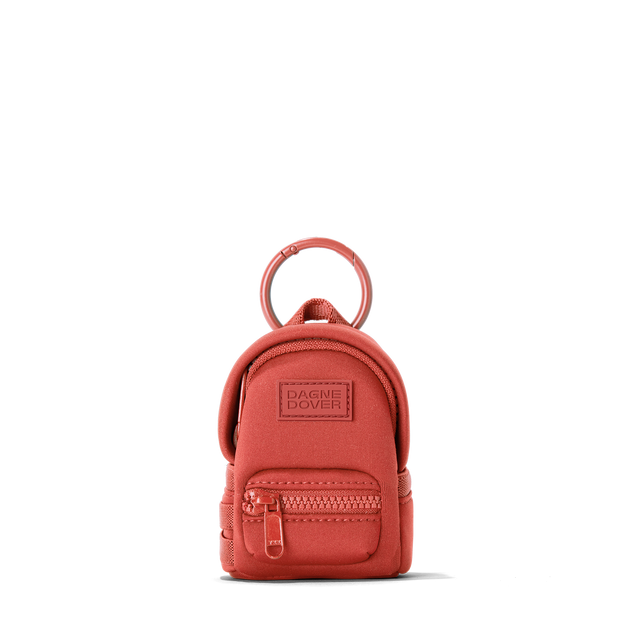 Dagne Dover Dakota Keychain in a poppy, vintage wash red.