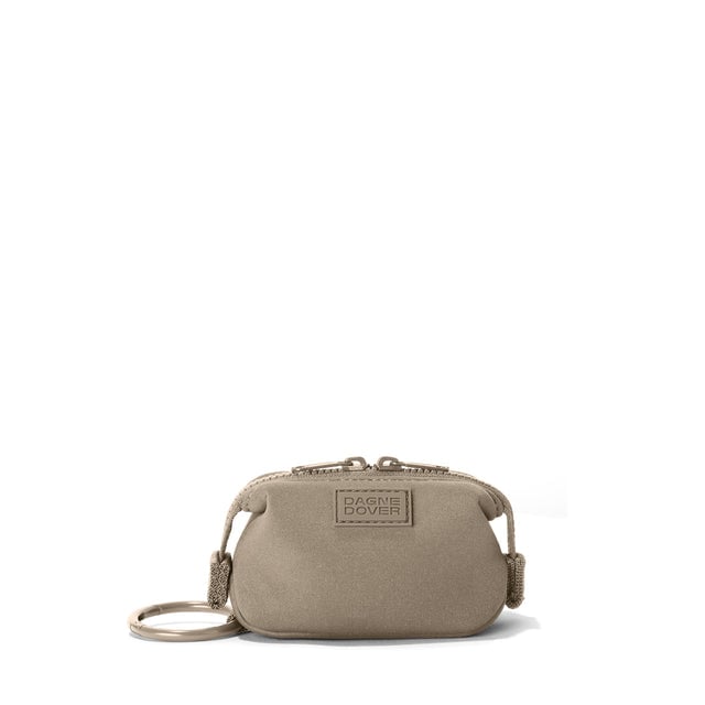 Dagne Dover Hunter Keychain in a medium-dark, creamy tan.