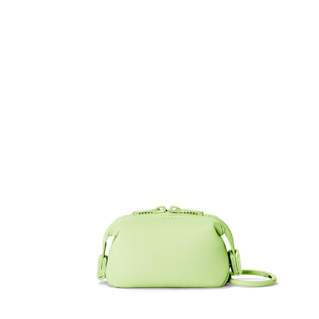 Dagne Dover Hunter Keychain in a vibrant, creamy green seen from the back.
