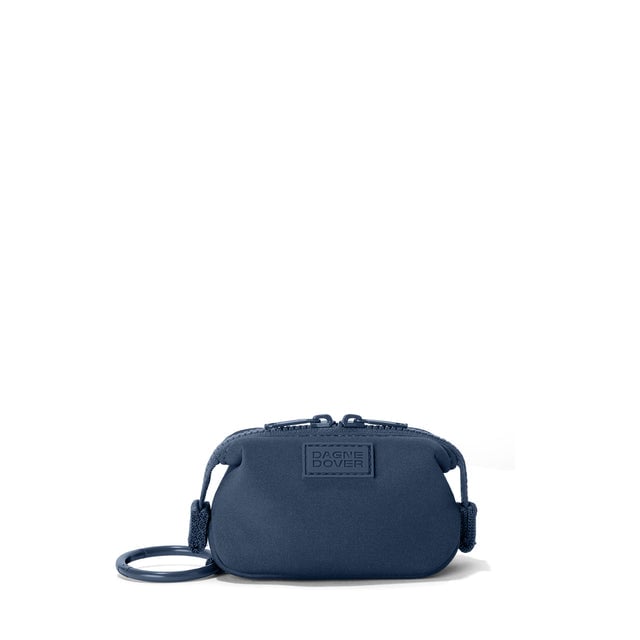 Dagne Dover Hunter Keychain in a medium grey-blue with a touch of turquoise.
