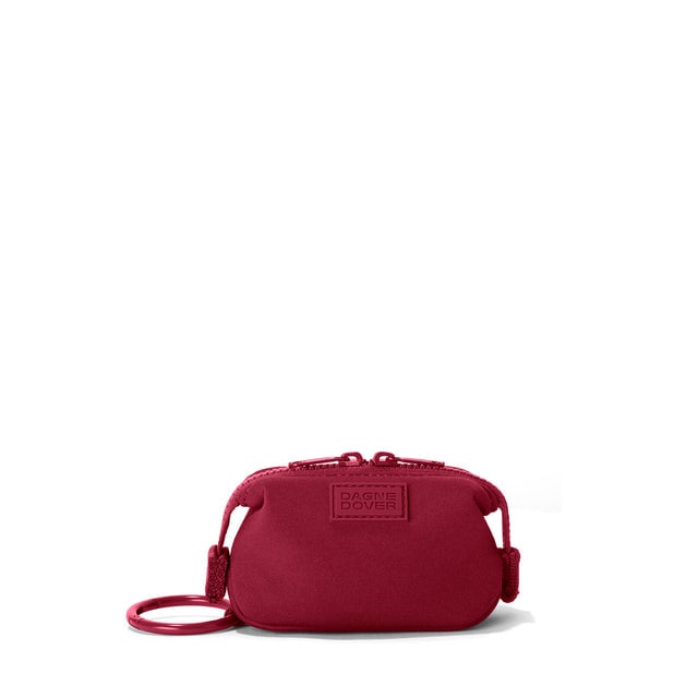 Dagne Dover Hunter Keychain in a punchy, saturated deep red.
