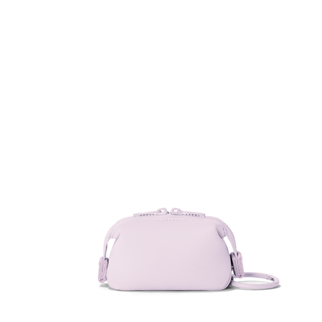 Dagne Dover Hunter Keychain in a soft purple with grey undertones seen from the back.
