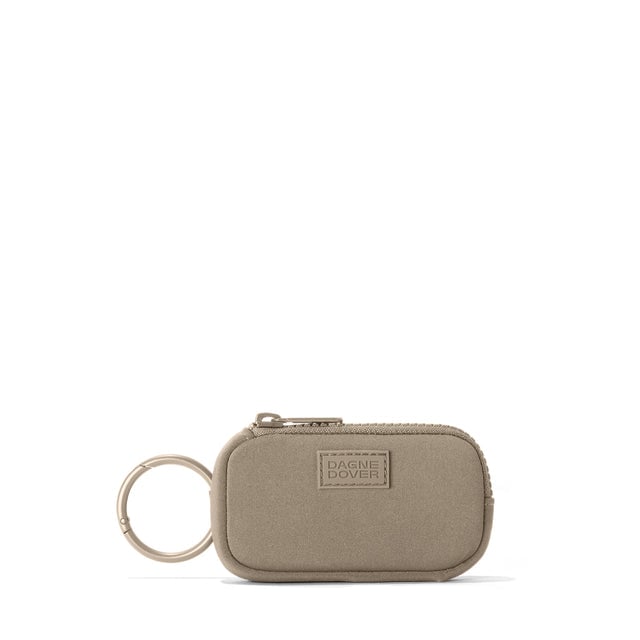Dagne Dover Mara Keychain in a medium-dark, creamy tan.
