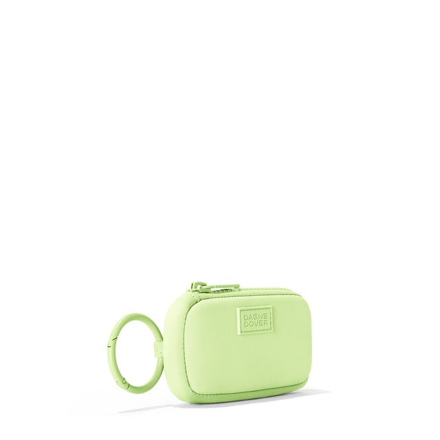 Dagne Dover Mara Keychain in a vibrant, creamy green seen from an angle.