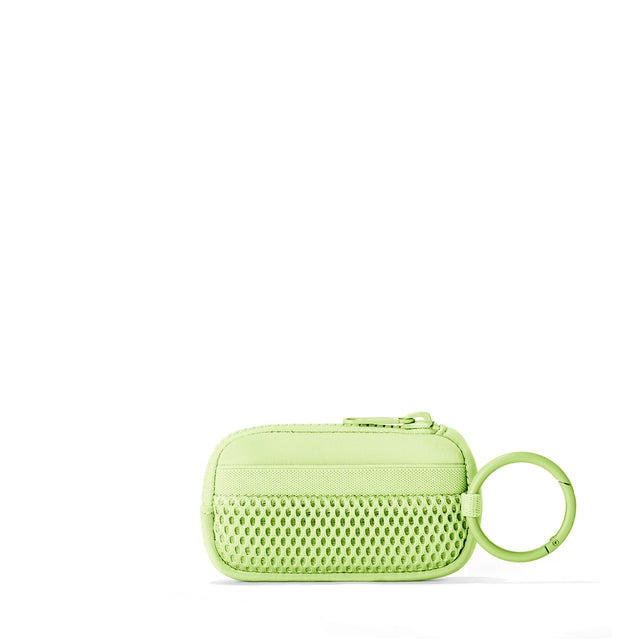 Dagne Dover Mara Keychain in a vibrant, creamy green seen from the back.