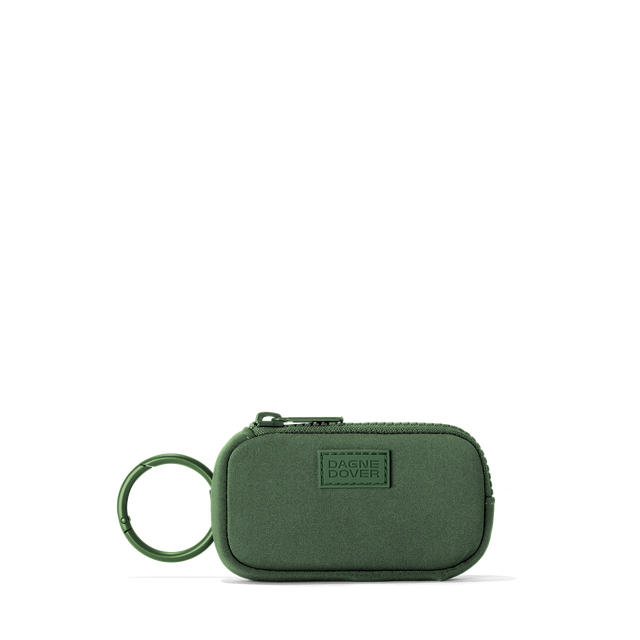 Dagne Dover Mara Keychain in a rich, classic forest green.
