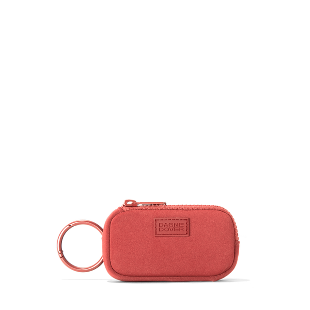 Dagne Dover Mara Keychain in a poppy, vintage wash red.