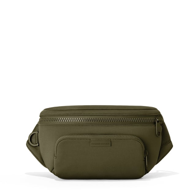 Dagne Dover Jax Large Fanny Pack in Dark Moss.