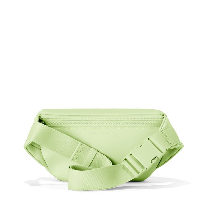 Dagne Dover Jax Large Fanny Pack in Matcha, back angle.