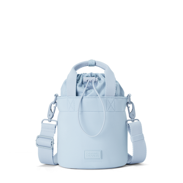 Dagne Dover Nico Bucket Bag in an airy, lighter sky blue.