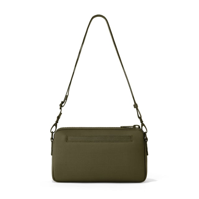 Dagne Dover Nora Shoulder Bag in Dark Moss, back angle