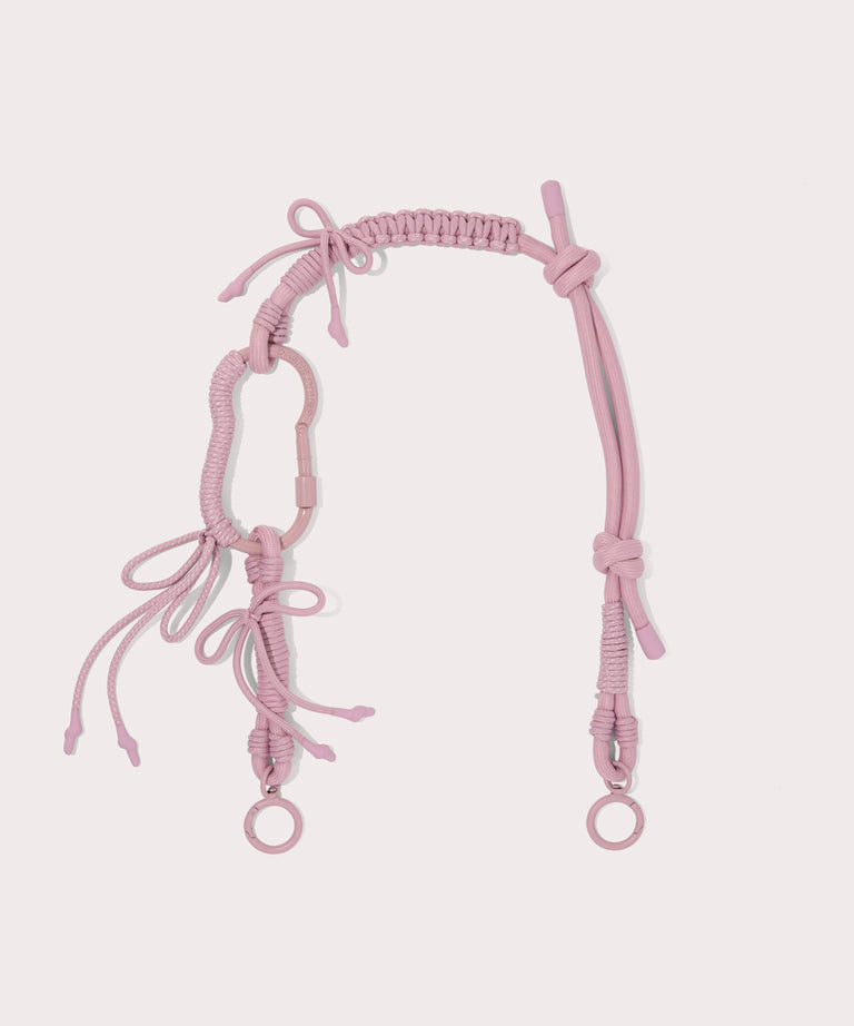Corded Strap in  a cool, powdery pink with soft grey undertones.