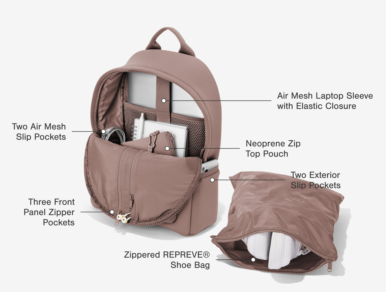Dakota Neoprene Backpack | Everyday & Travel Neoprene Backpack